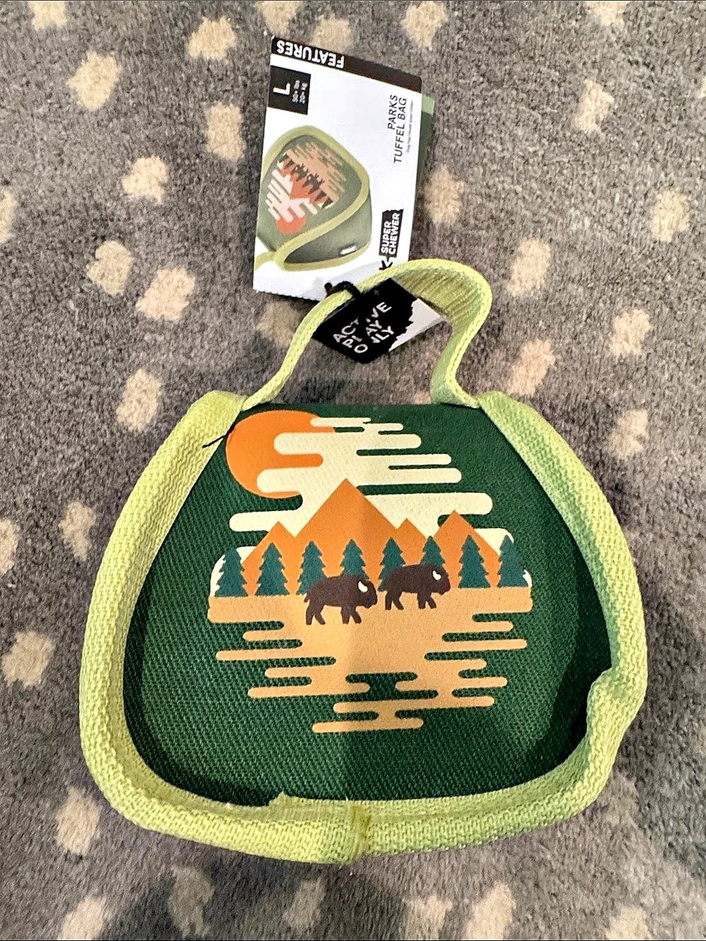 BARK Super Chewer Parks Tuffel Bag Dog Toy NWT